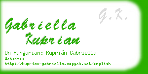 gabriella kuprian business card